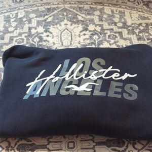 Hollister Black Hoodie Sweater with Los Angeles Print